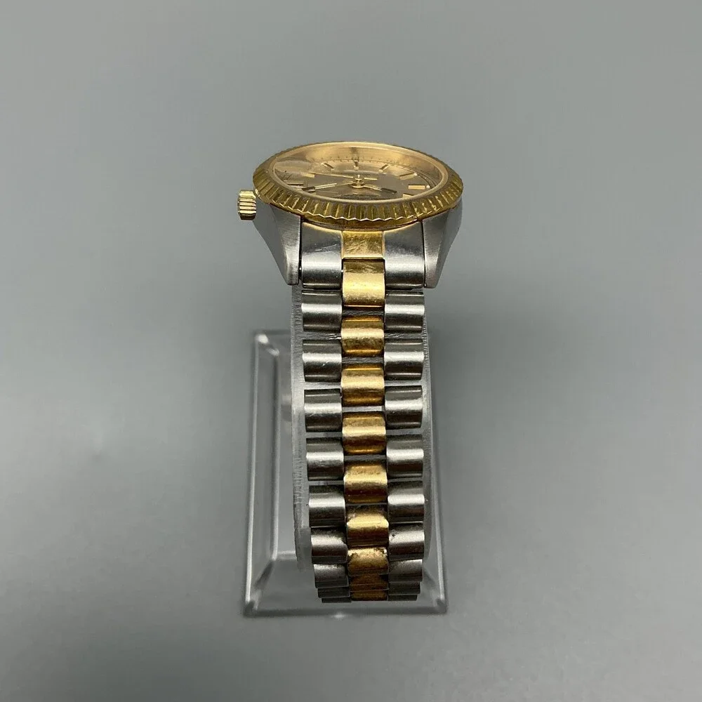 Jules Jurgensen Womens Watch 25mm Champagne Dial Date Two Tone New Battery 6